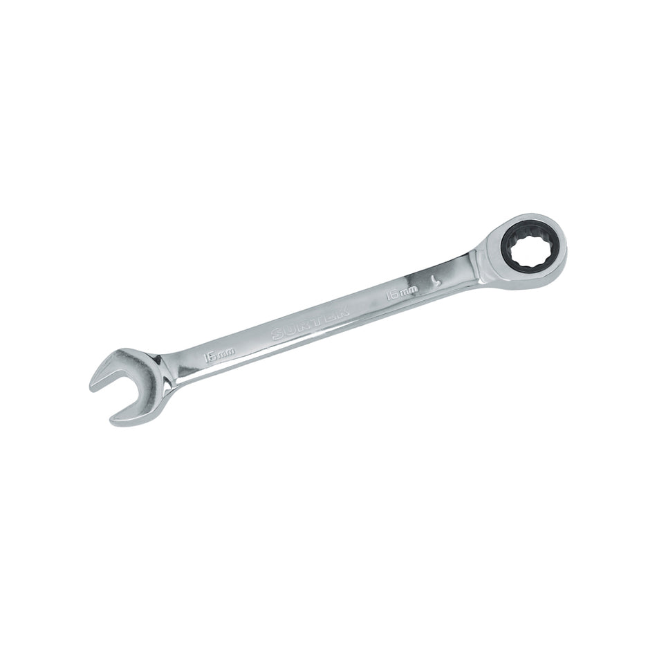 LLAVE COMBINADA PULIDO ESPEJO DE MATRACA METRICA, 12 PUNTAS, 16MM SKU 1005860
