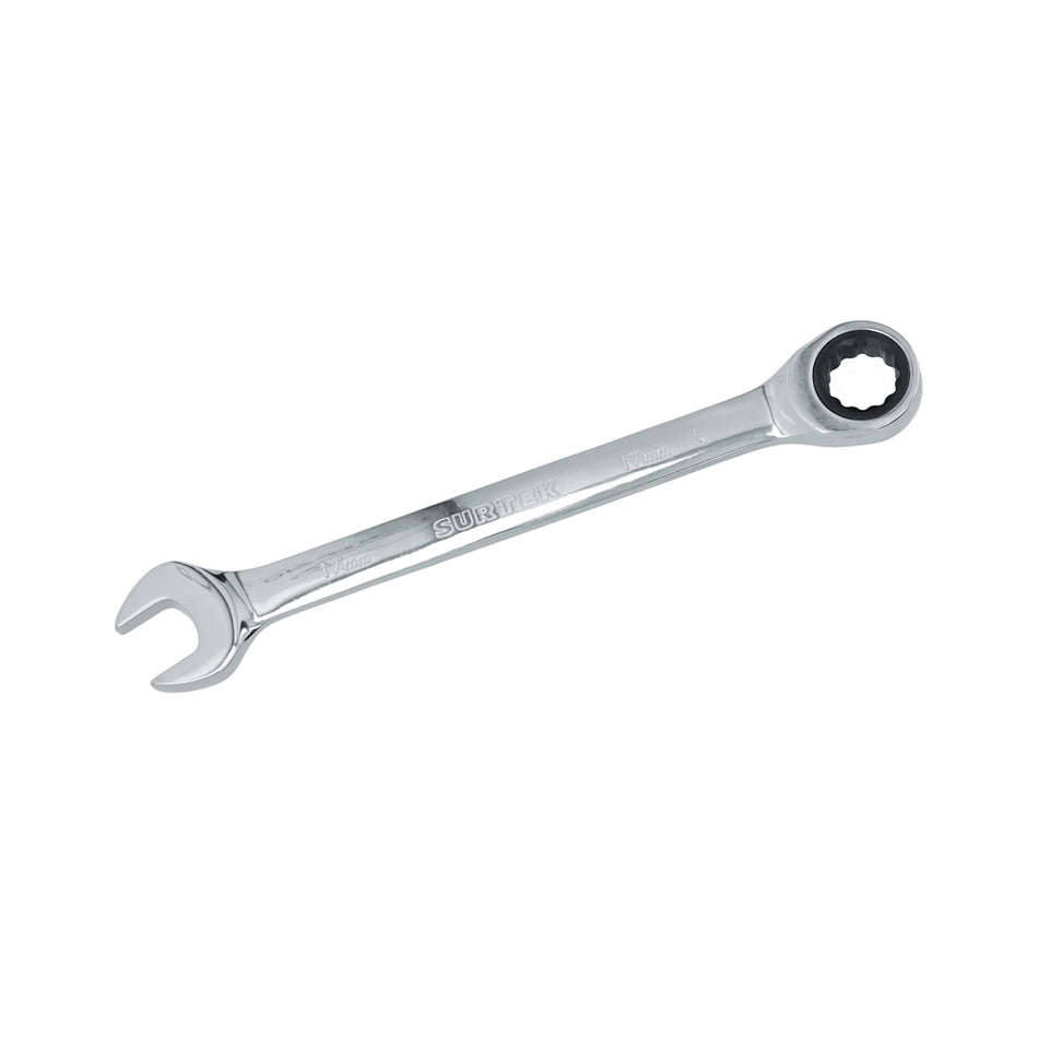 LLAVE COMBINADA PULIDO ESPEJO DE MATRACA METRICA, 12 PUNTAS, 17MM SKU 1005870