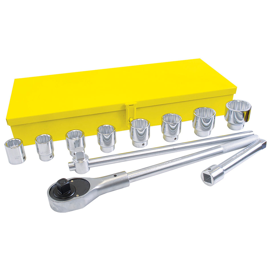 JUEGO DE DADOS Y ACCESORIOS CUADRO DE 3/4" EN PULGADAS, 11 PIEZAS SKU 1056040