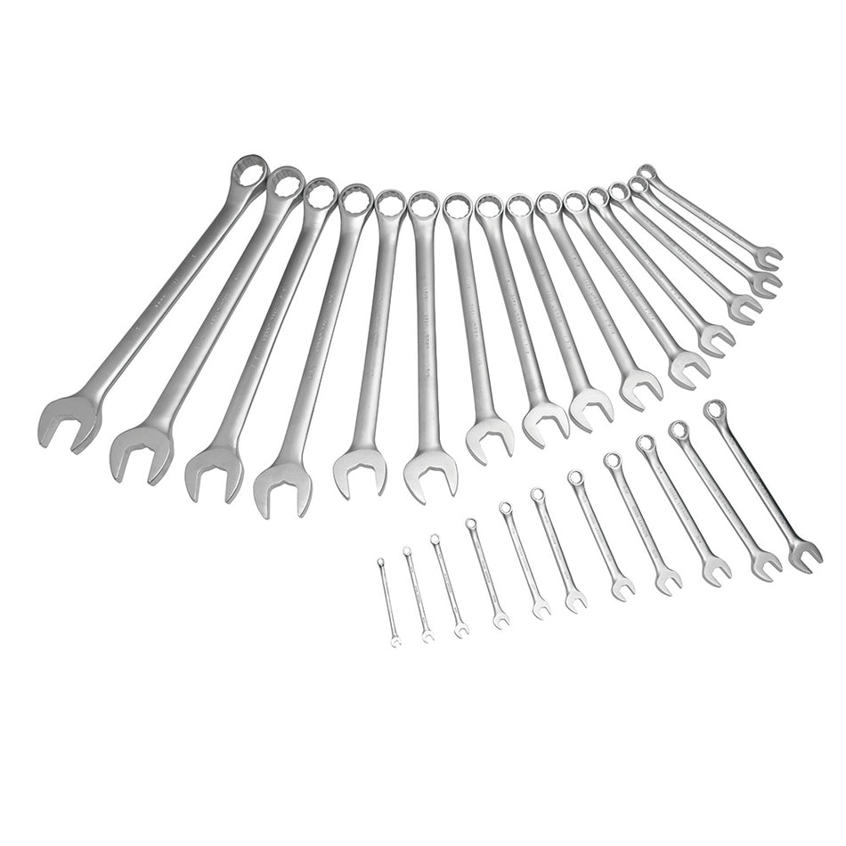 JUEGO DE LLAVES COMBINADAS SATINADAS EN PULGADAS 12 PUNTAS 26 PIEZAS SKU 120080A
