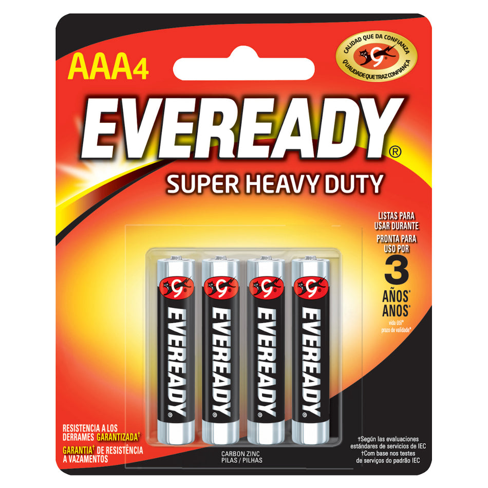 PILA ALCALINA EVEREADY® "AAA", 4 PIEZAS SKU 1212-40