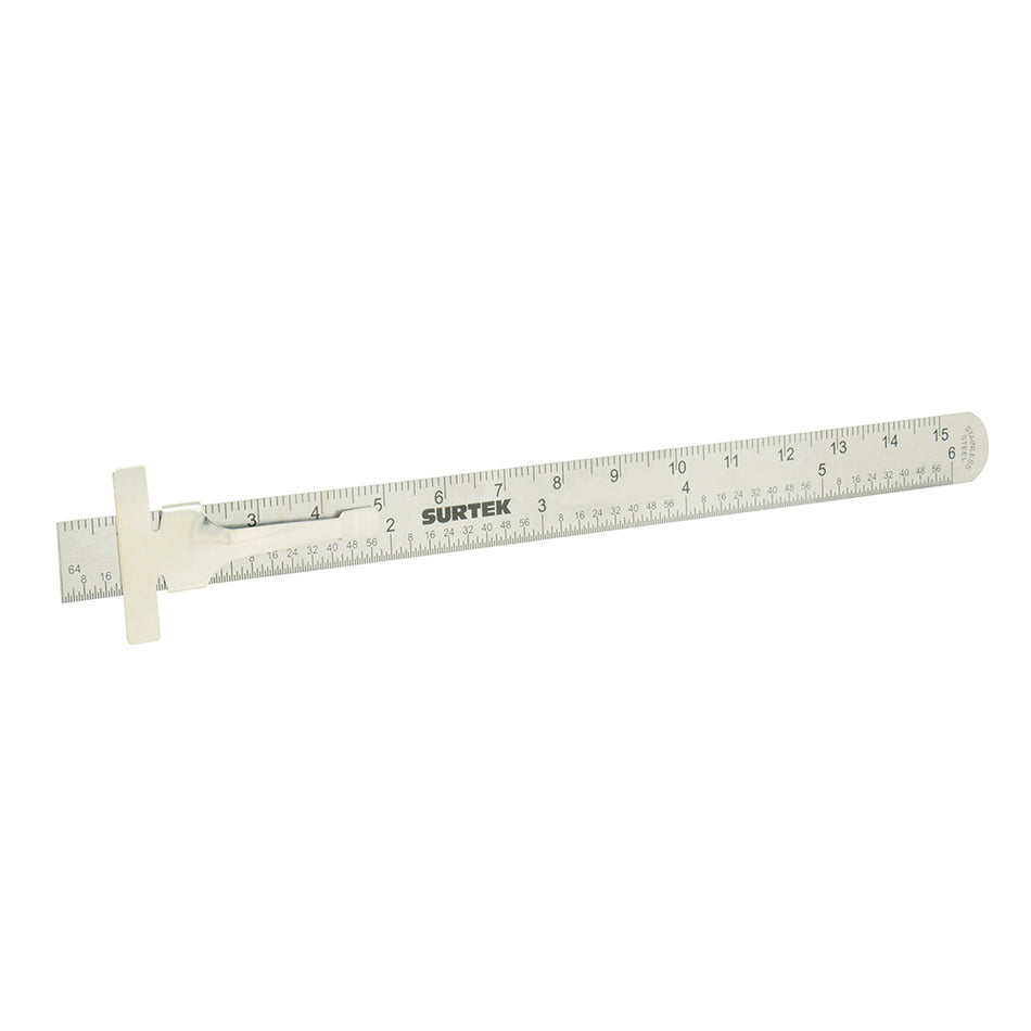 REGLA DE BOLSILLO DE ACERO INOXIDABLE 6" SKU 1222100