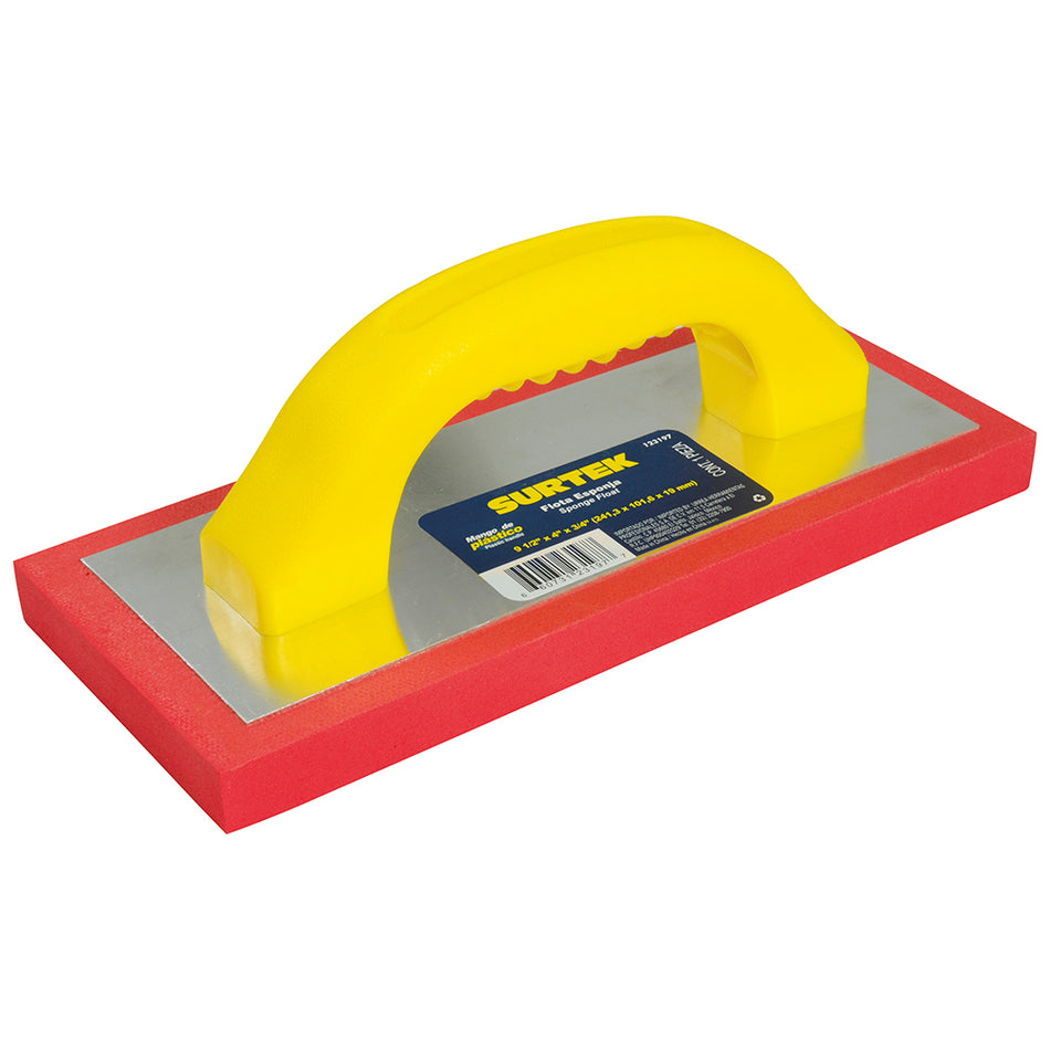 FLOTA DE ESPONJA ACABADO ASPERO CON MANGO DE PLASTICO 9-1/2" X 4" X 3/4" SKU 1231970