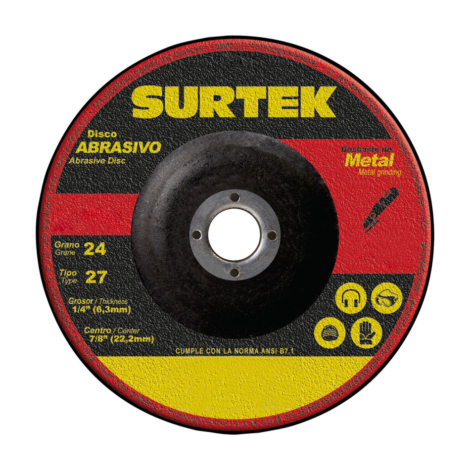 DISCO ABRASIVO TIPO 27 PARA METAL 7" X 1/4" SKU 1233210