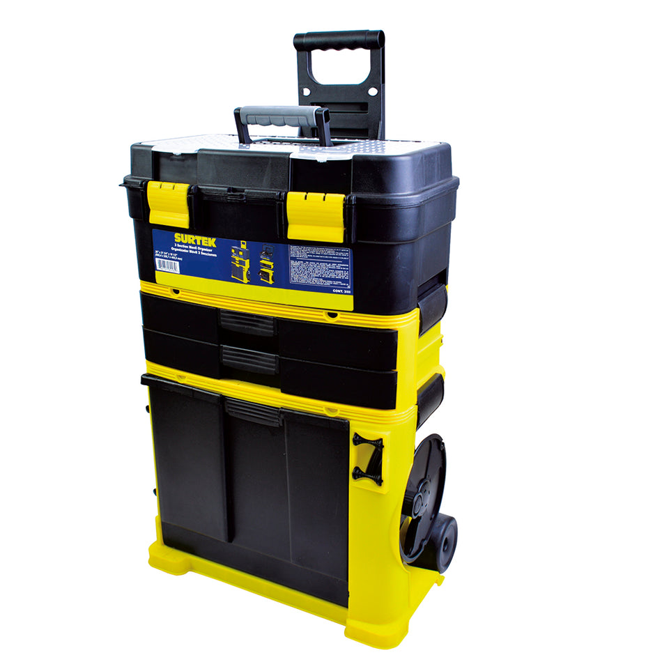 ORGANIZADOR PLASTICO MOVIL 12" X 19" 3 SECCIONES SKU 1251050