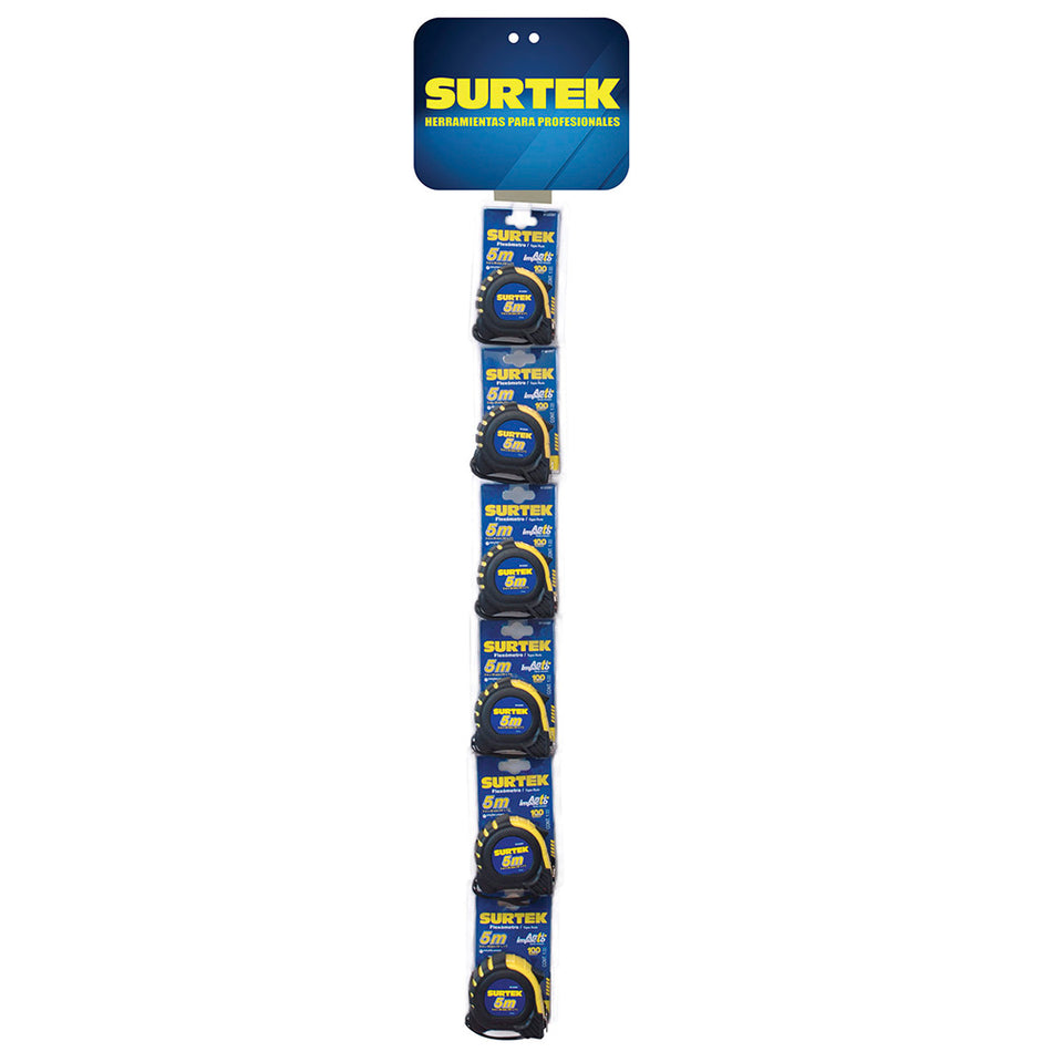 TIRA DE IMPULSO CON FLEXOMETROS ANTI-IMPACTO DE 5 M, 13 PIEZAS SKU 1264480