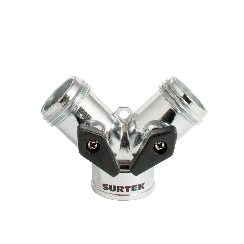 ADAPTADOR PARA MANGUERA DE RIEGO EN "Y" CROMADO 11 X7 CM SKU AD-20
