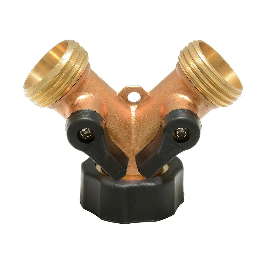 ADAPTADOR PARA MANGUERA DE RIEGO EN "Y" DE BRONCE 11 X 7 CM SKU AD-2X0