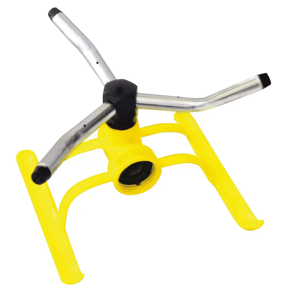 ASPERSOR ESTACIONARIO CON BASE METALICA DE 3 BRAZOS CON RUEDAS 3/4" GHT SKU REG-3W0