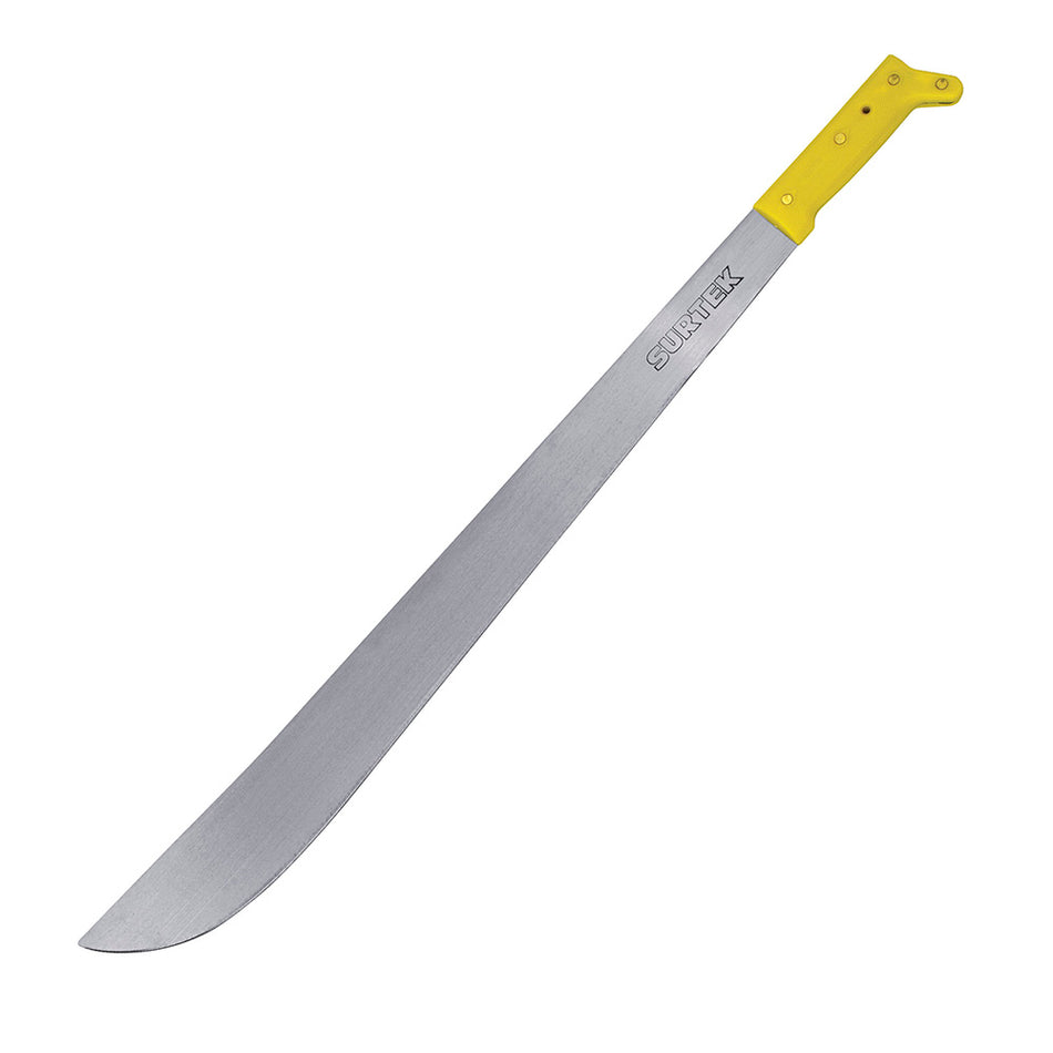 MACHETE LAMINADO CON MANGO AMARILLO RECTO 14" SKU 1304950