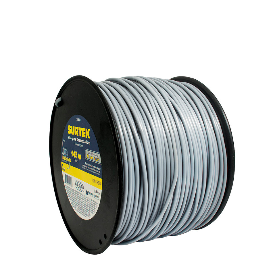 NAILON REDONDO PARA DESBROZADORA EN CARRETE, 3.3 MM X 142 M SKU 1308030