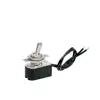 Apagador de palanca metal con cable de 14 cm 6 A, color blanco