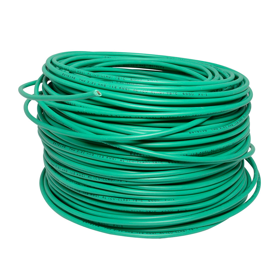 CABLE ELECTRICO THW CALIBRE 10, 100 M COLOR VERDE SKU 1369470