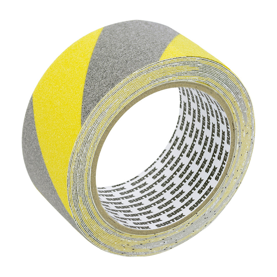 CINTA ANTIDERRAPANTE ANCHO 48 MM DE 5 M, COLOR AMARILLO/GRIS SKU 1373690