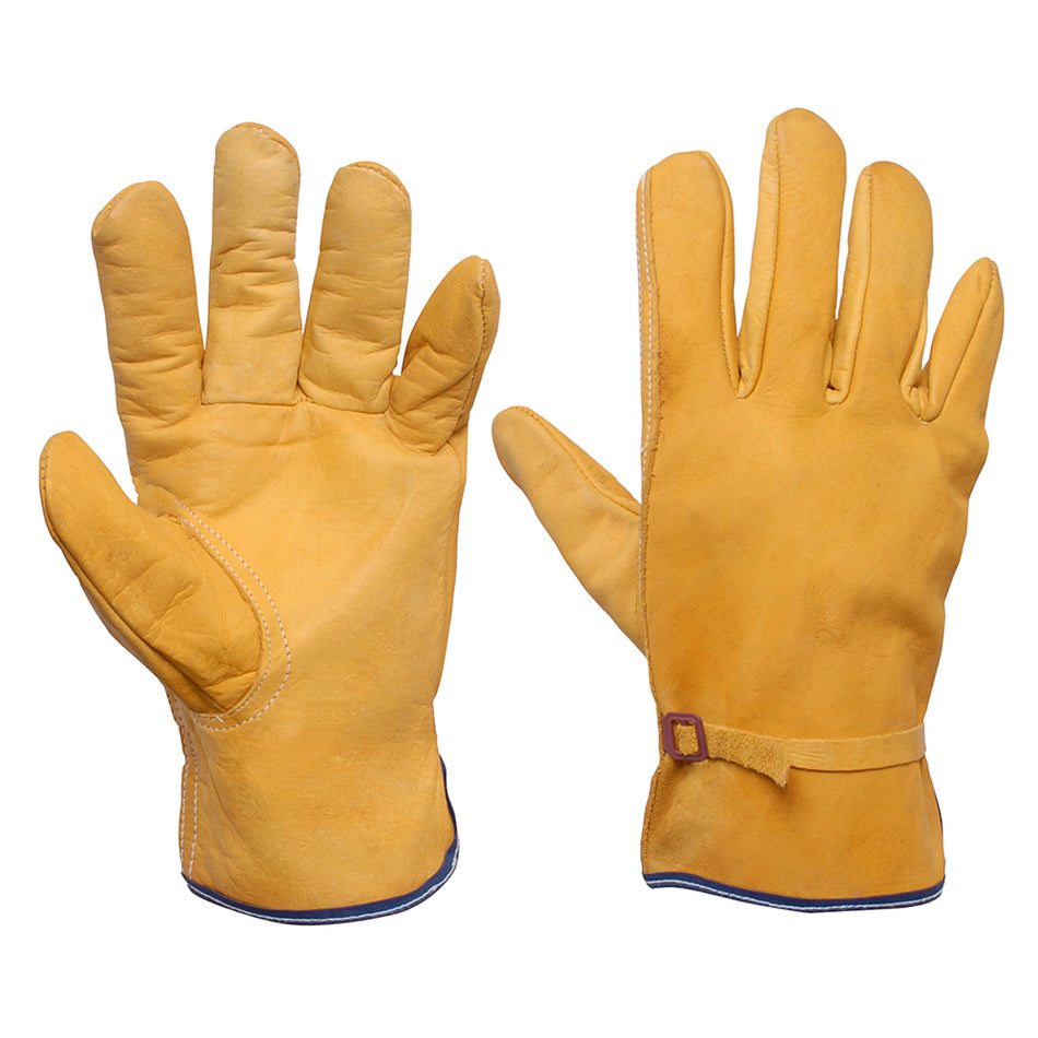 GUANTES DE PIEL TIPO ARGONERO CON CINTILLO UNITALLA SKU 1374120