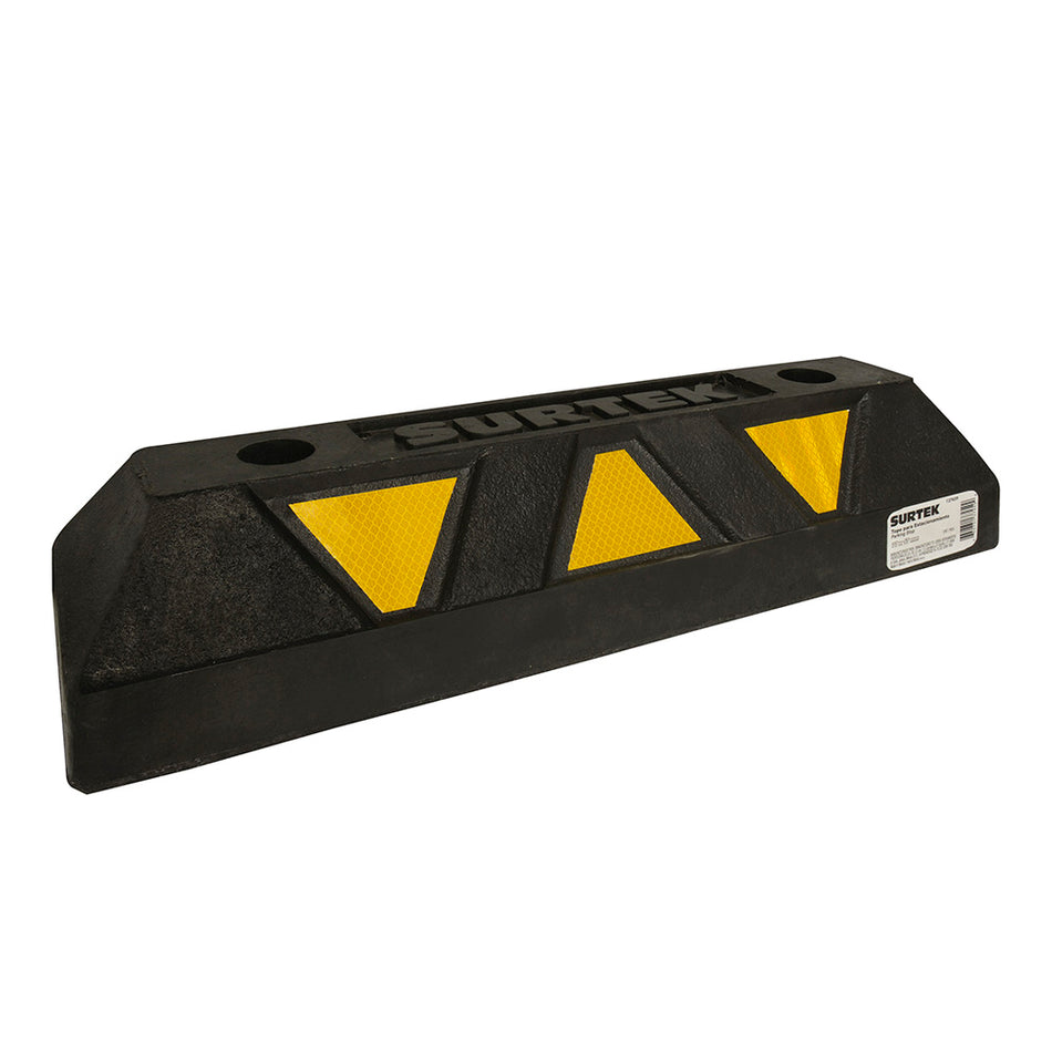 TOPE DE ESTACIONAMIENTO CON TRIANGULOS REFLEJANTES DE 54 X 16 X 11 CM SKU 1374590