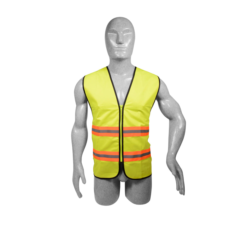 CHALECO DE SEGURIDAD DE ALTA VISIBILIDAD CON CIERRE AMARILLO UNITALLA SKU 1374990