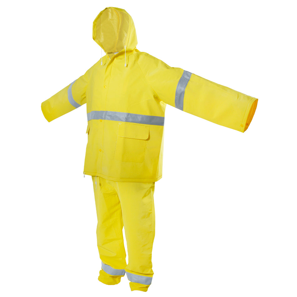 TRAJE IMPERMEABLE CON CINTAS REFLEJANTES EG, 2 PIEZAS SKU 1376180
