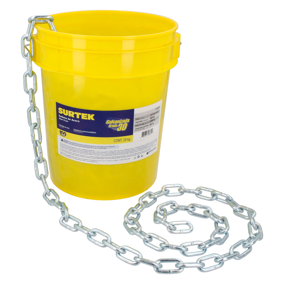 CADENA GRADO 30 GALVANIZADA 50 KG, 3/8" SKU 1508530