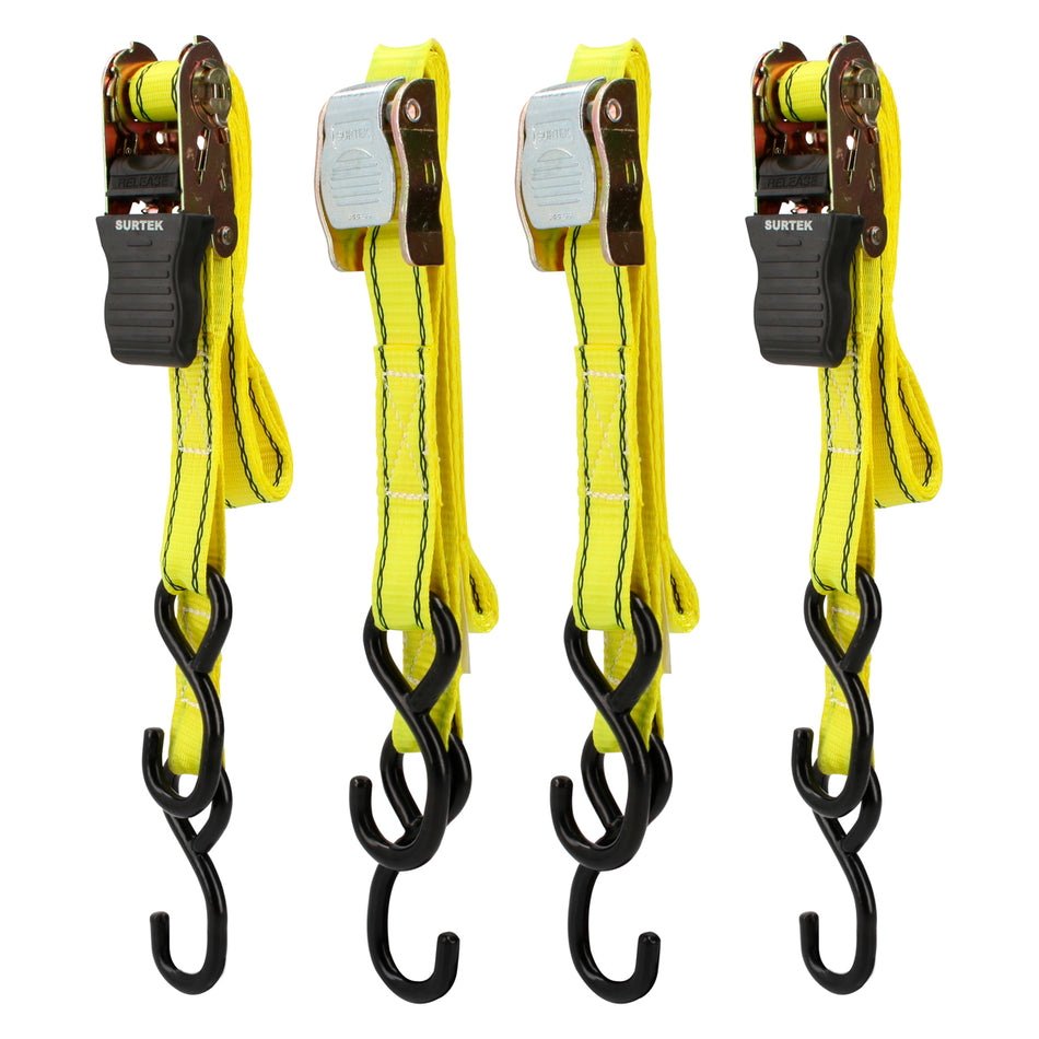 JUEGO DE SUJETADORES TIPO MATRACA Y HEBILLA, 4 PIEZAS SKU 1511510