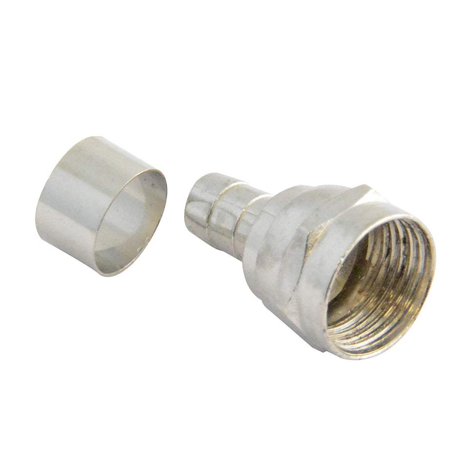 CONECTOR PARA CABLE COAXIAL RG59 TIPO CAMPANA, 4 PIEZAS SKU 1532000