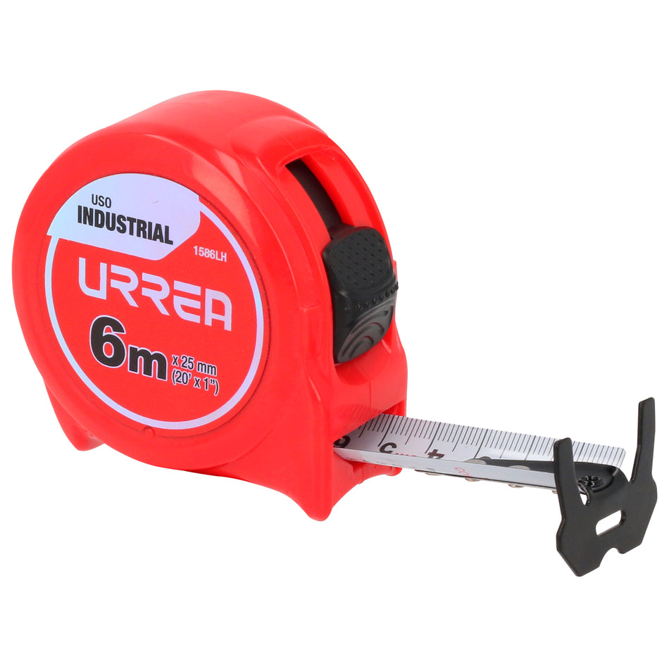 FLEXOMETRO CON CARCASA DE PLASTICO 6 M X 25 MM EN BLISTER SKU 1586LH