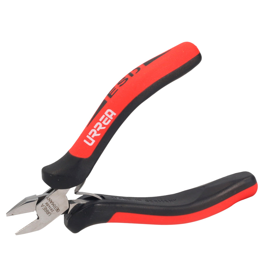 PINZA PARA ELECTRONICA CON MANGO ANTIESTATICO CORTE DIAGONAL DE 4 1 2 SEMI LARGA SKU 28140X