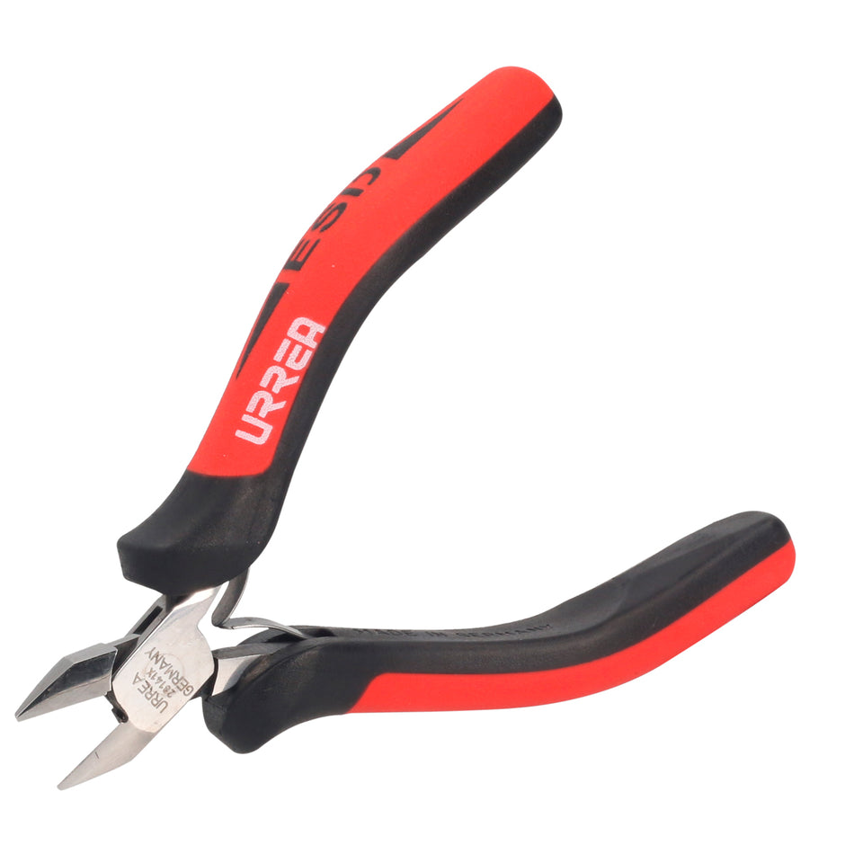 PINZA PARA ELECTRONICA CON MANGO ANTIESTATICO CORTE DIAGONAL DE 4 1 2 AL RAS SKU 28141X