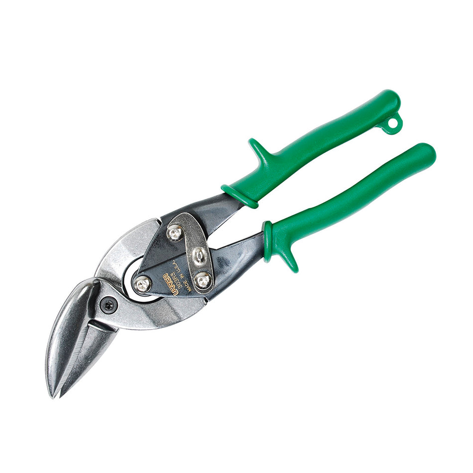 TIJERA PARA HOJALATERO CON MANGO RUBBER GRIP TIPO AVIACION ACODADA 15 DERECHA 10 SKU 303RS