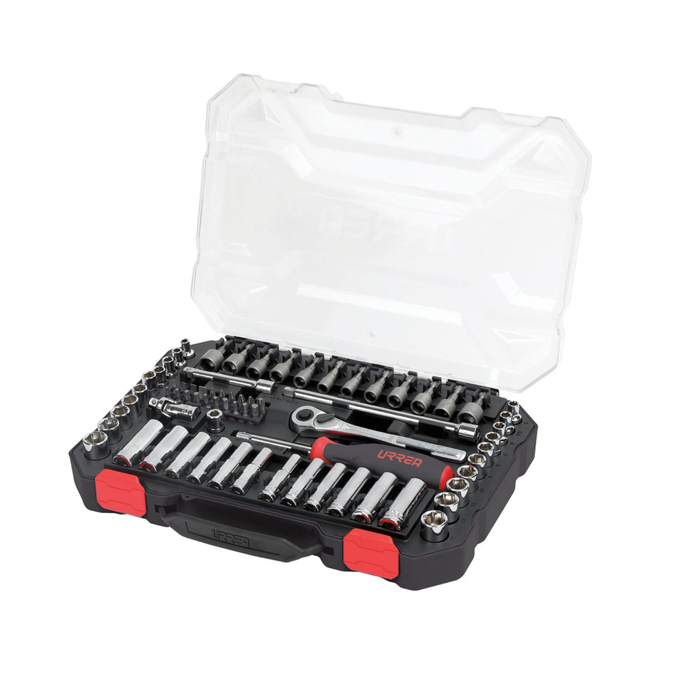 JUEGO DE DADOS Y ACCESORIOS CUADRO DE 1 4 COMBINADO 70 PIEZAS SKU 4701CD