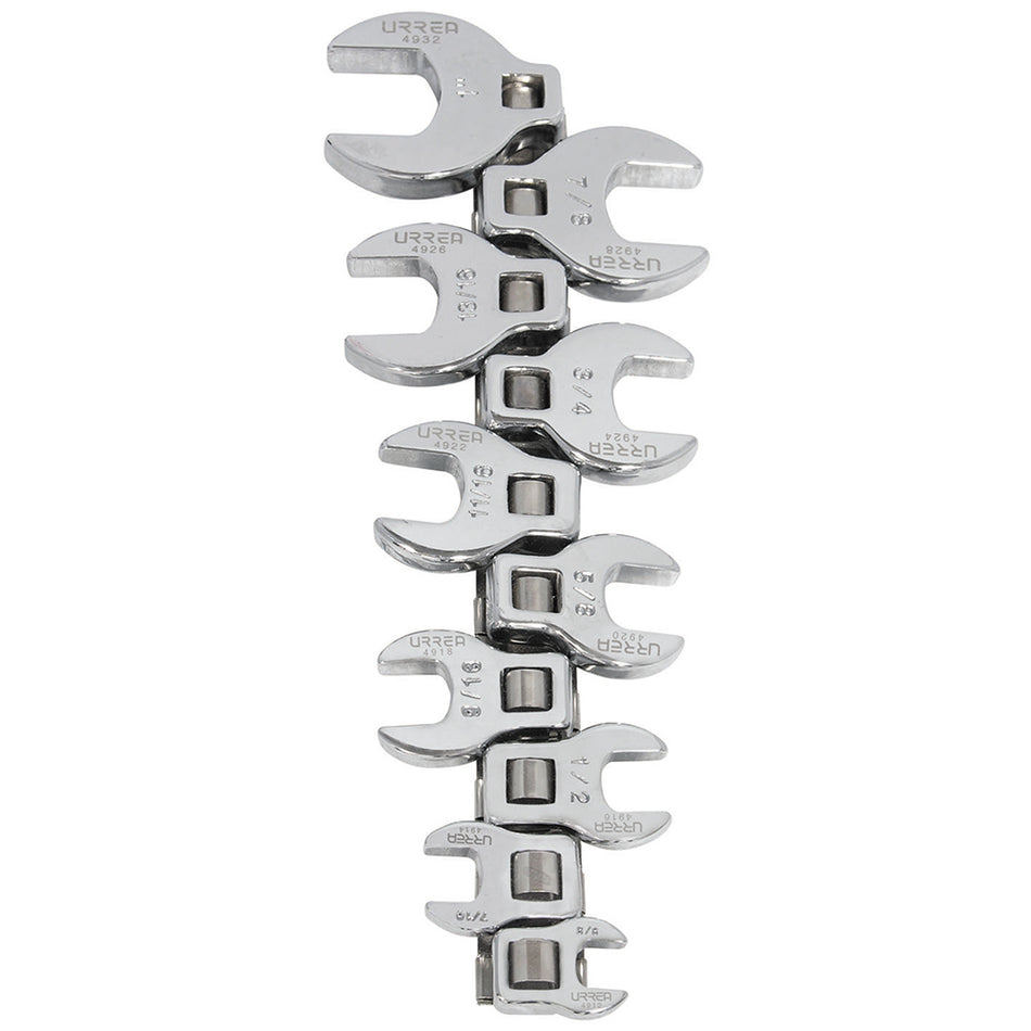 JUEGO DE LLAVES PATA DE CUERVO CUADRO DE 3 8 EN PULGADAS 10 PIEZAS SKU 4900-10