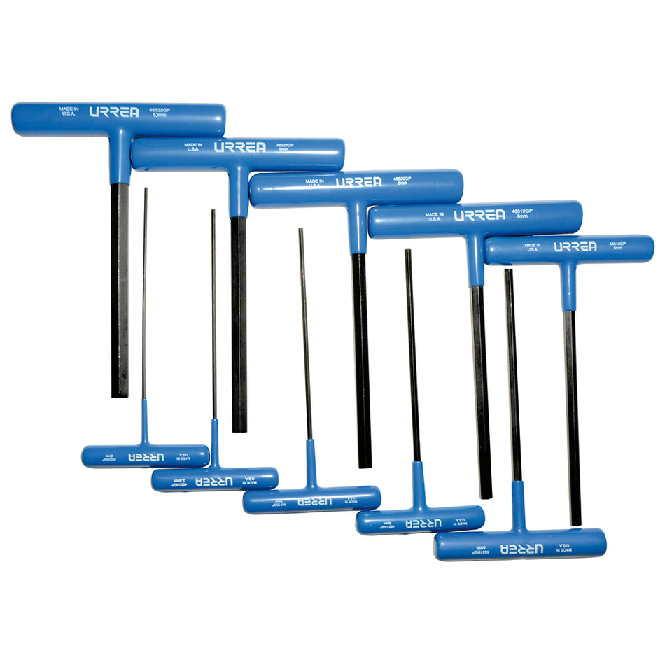 JUEGO DE LLAVES HEXAGONALES CORTAS TIPO T ERGONOMICAS METRICAS 10 PIEZAS SKU 4965GPM