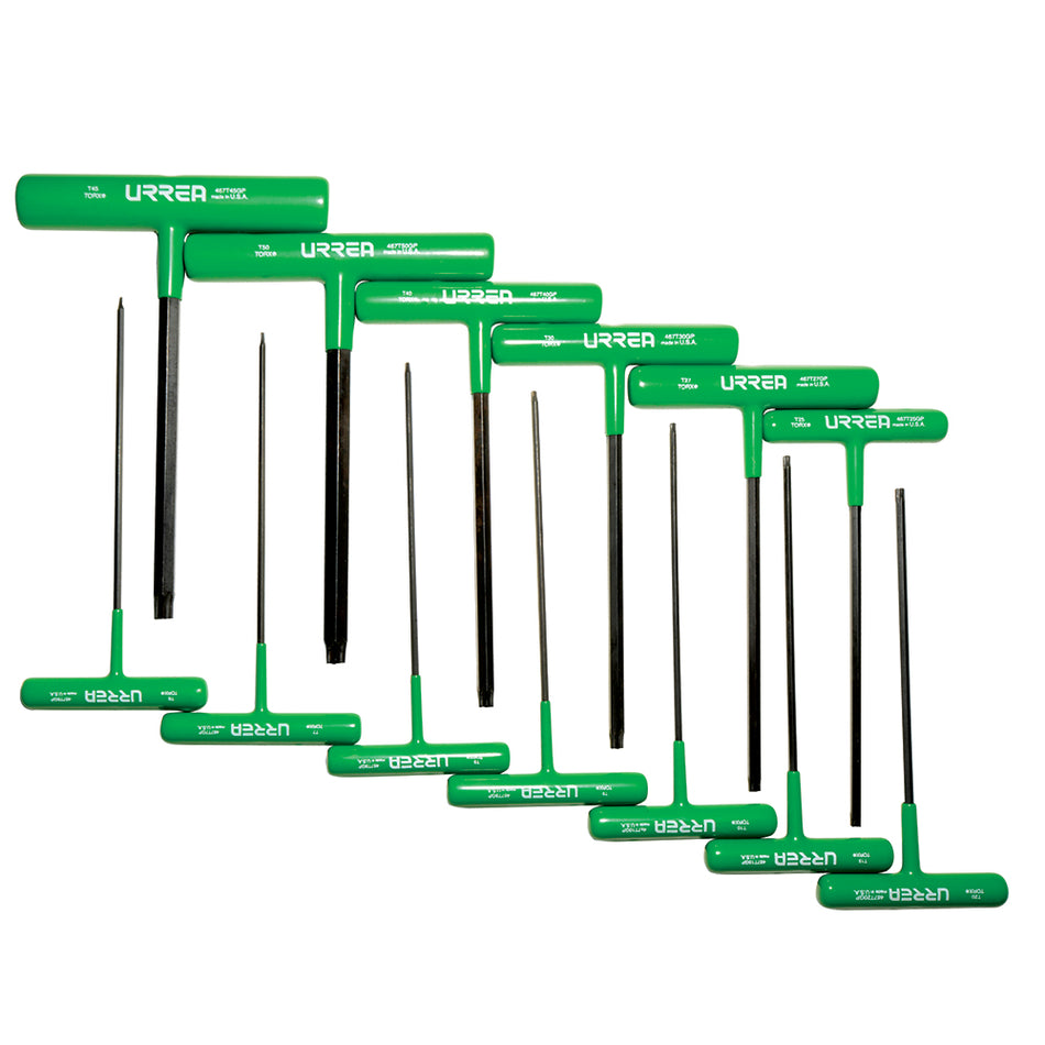 JUEGO DE LLAVES HEXAGONALES CORTAS TIPO T ERGONOMICAS TORX 13 PIEZAS SKU 49668TGP