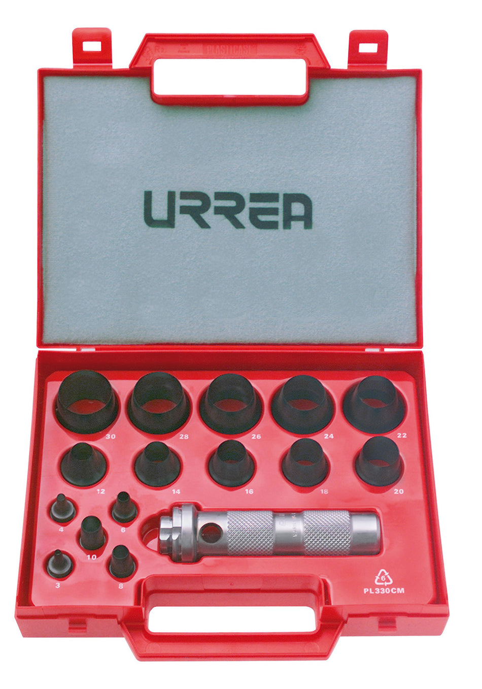 JUEGO DE SACABOCADOS DE 3 A 30MM 16 PIEZAS SKU 49900M