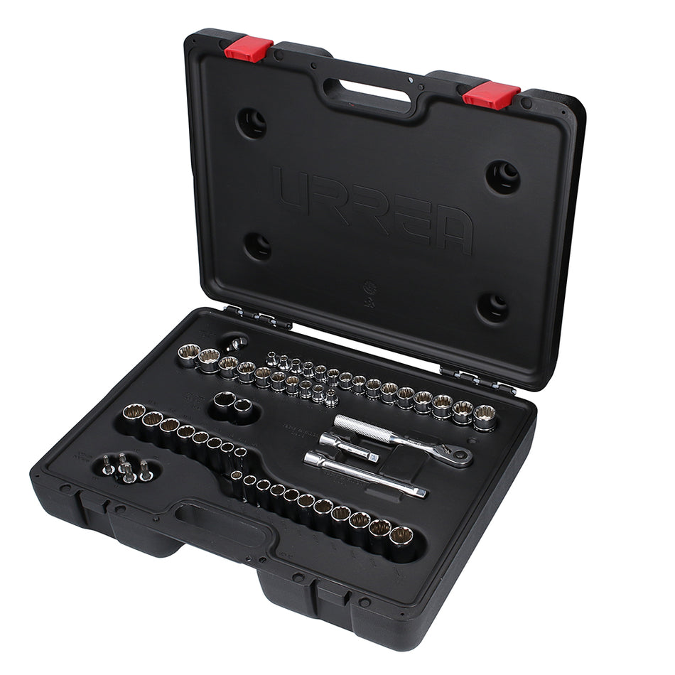 JUEGO DE DADOS Y ACCESORIOS CUADRO DE 3 8 COMBINADO 54 PIEZAS SKU 5200PA