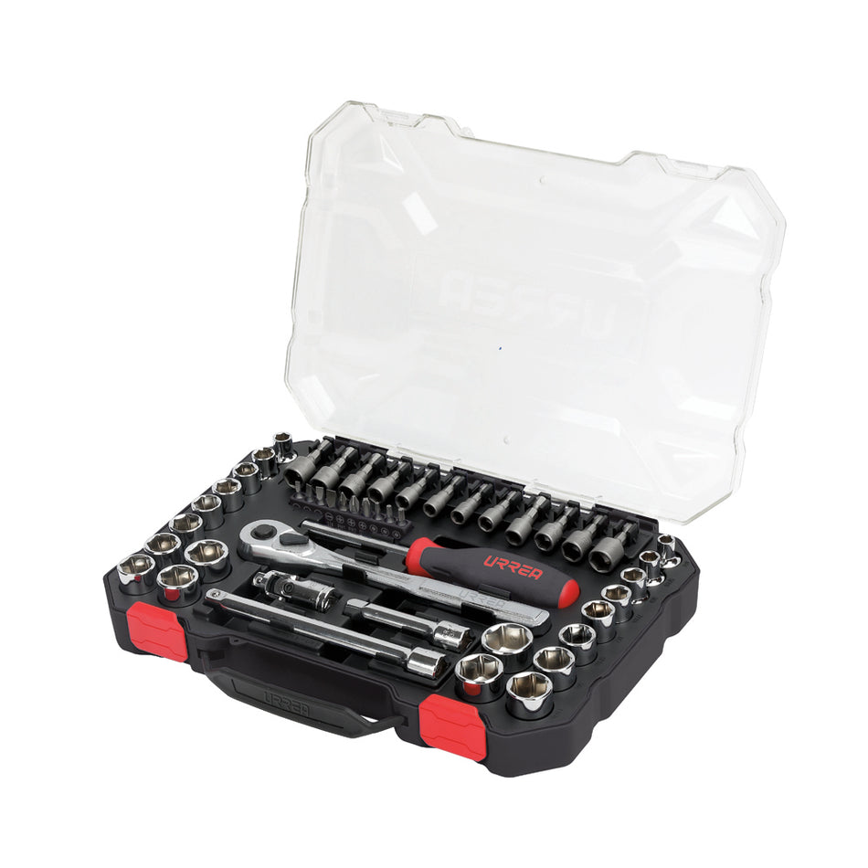 JUEGO DE DADOS Y ACCESORIOS CUADRO DE 3 8 COMBINADO 47 PIEZAS SKU 5201CD