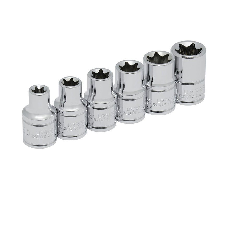 JUEGO DE DADOS TORX HEMBRA CUADRO DE 1 2 EN RIEL 6 PIEZAS SKU 5400TX