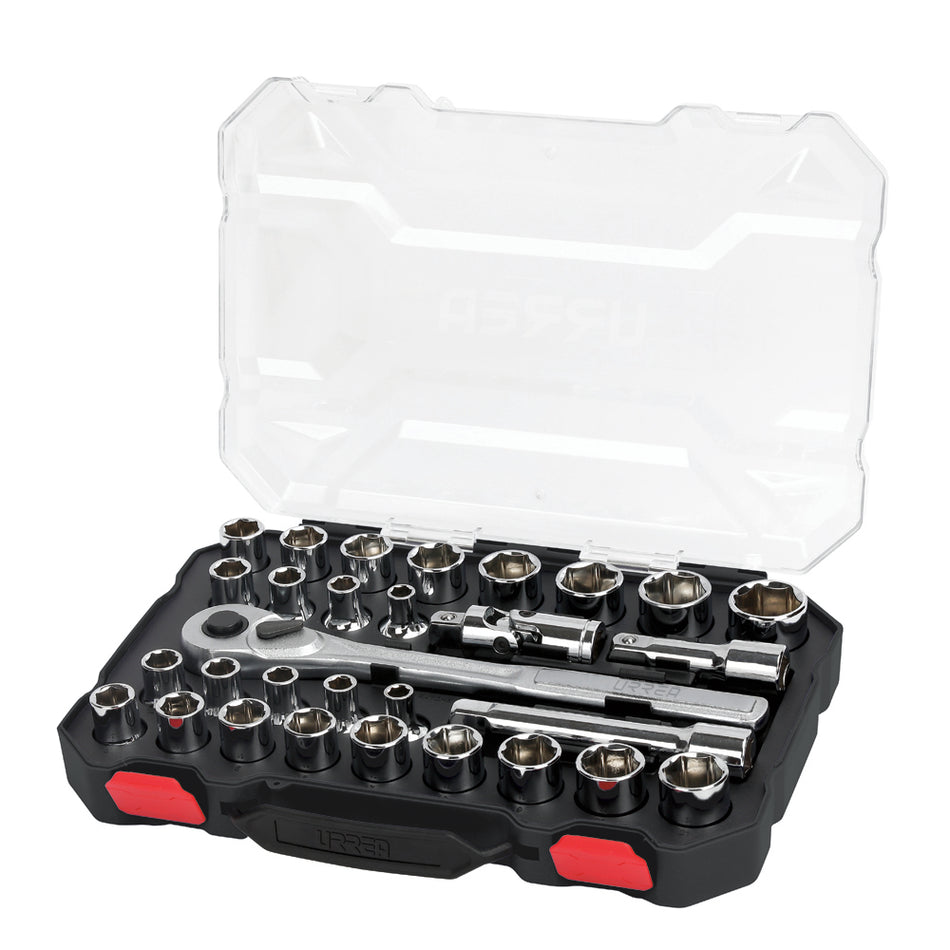 JUEGO DE DADOS Y ACCESORIOS CUADRO DE 1 2 COMBINADO 30 PIEZAS SKU 5401CD