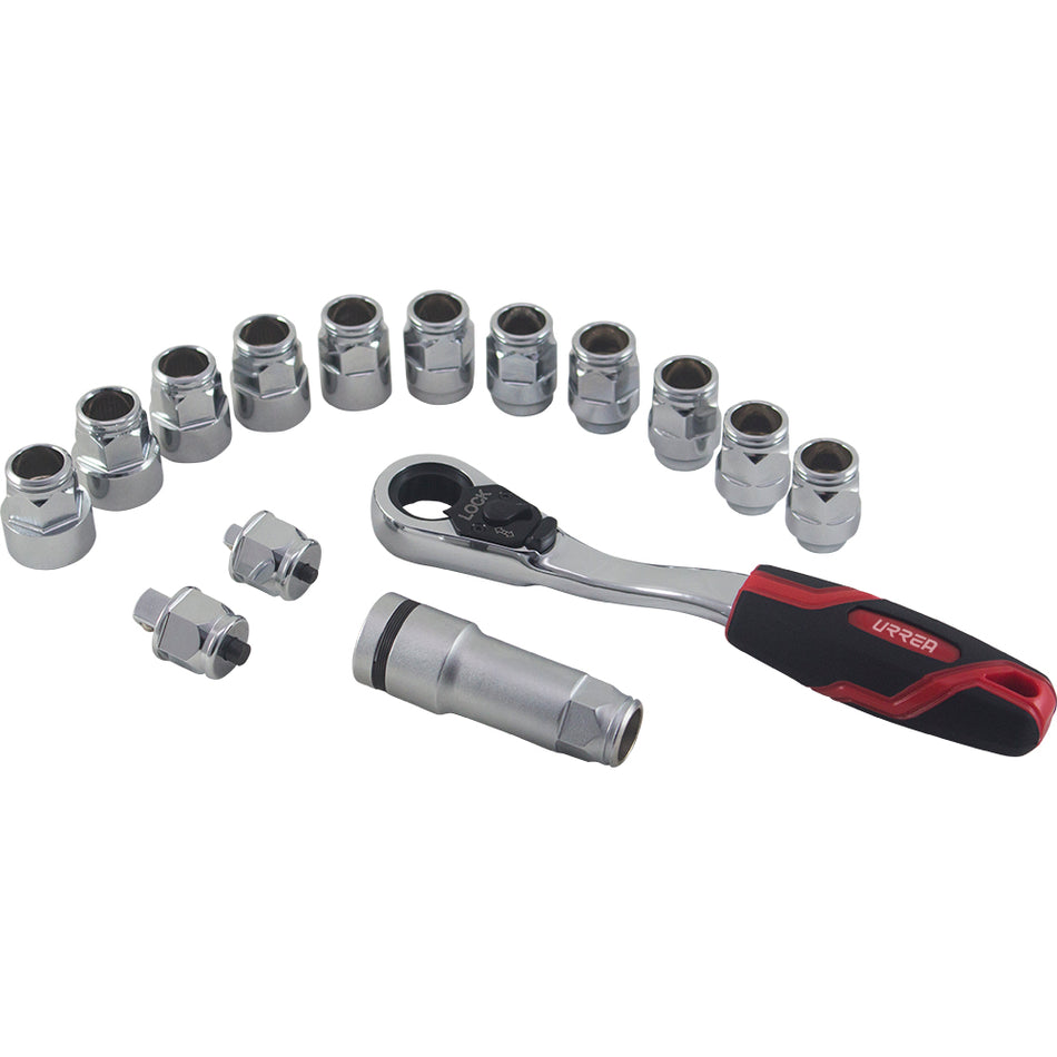 JUEGO DE DADOS Y ACCESORIOS CUADRO DE 1 2 GO THROUGH COMBINADO 15 PIEZAS SKU 5401GT