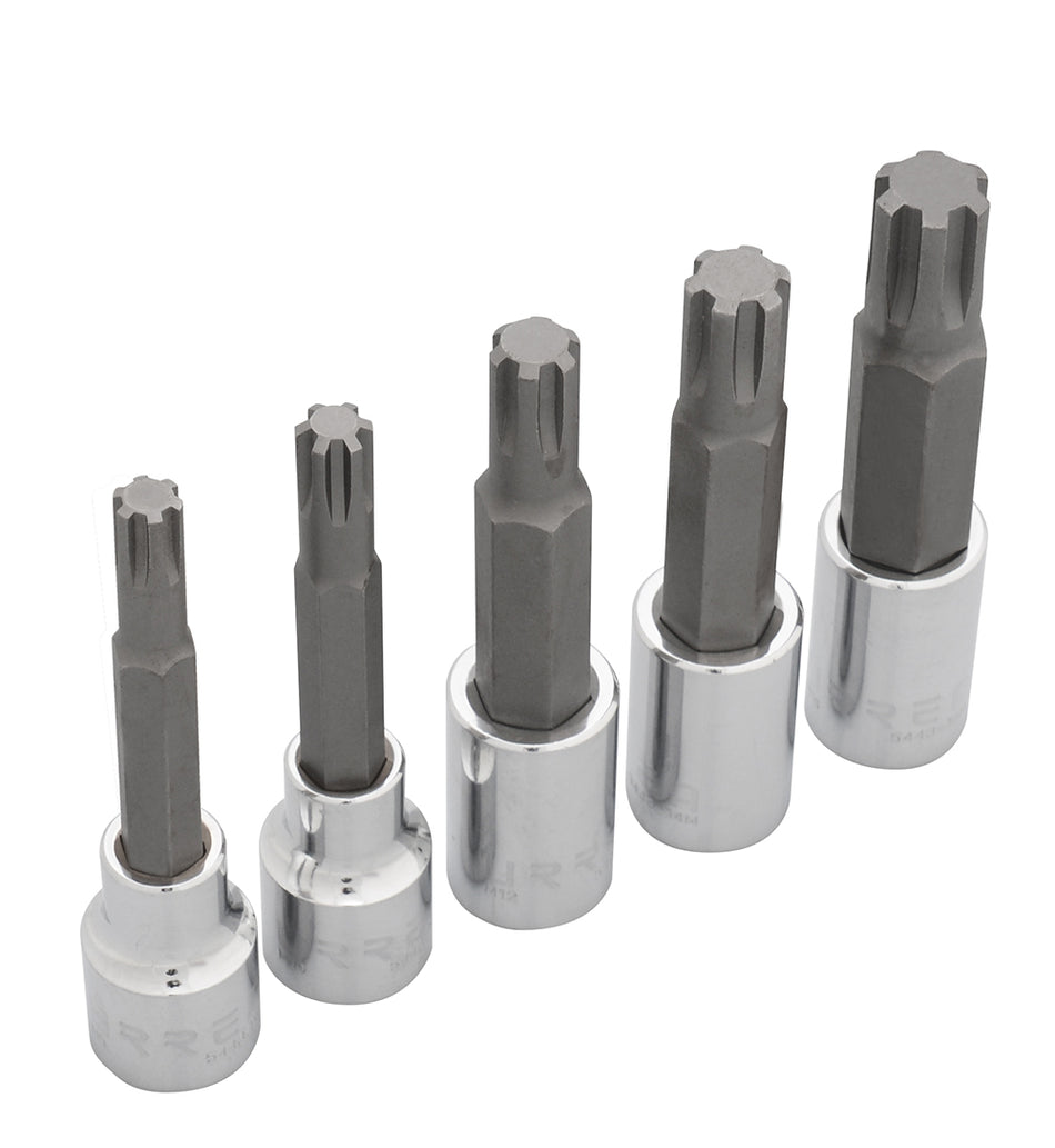 JUEGO DE DADOS CON PUNTA RIBE CUADRO DE 1 2 EN RIEL 5 PIEZAS SKU 5443M5