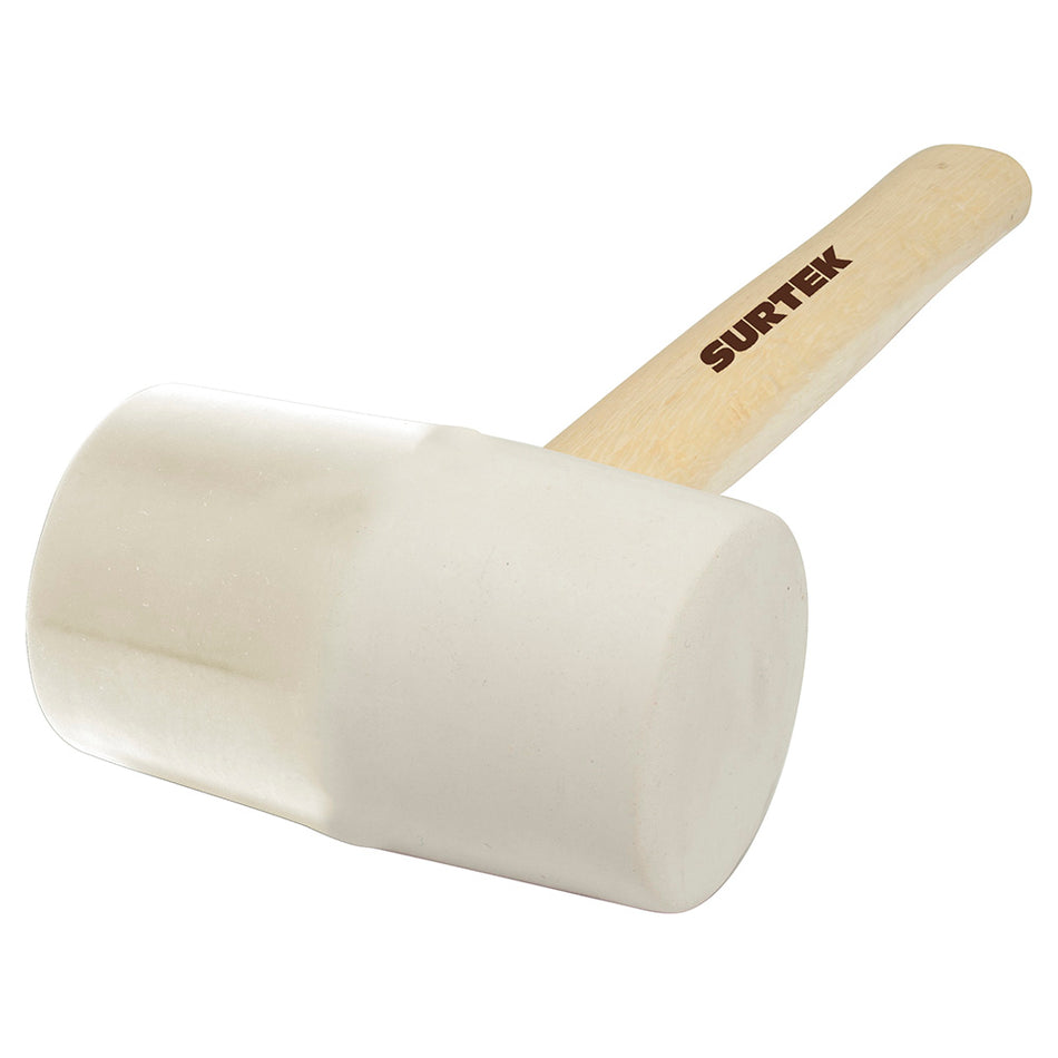 MAZO CON CABEZA DE HULE BLANCO CON MANGO DE MADERA DE 16", 22 OZ SKU 600B0