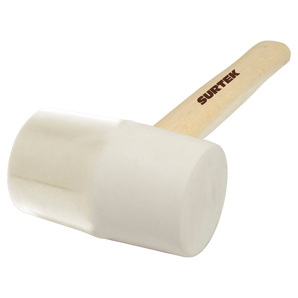 MAZO CON CABEZA DE HULE BLANCO CON MANGO DE MADERA DE 12", 8 OZ SKU 608B0