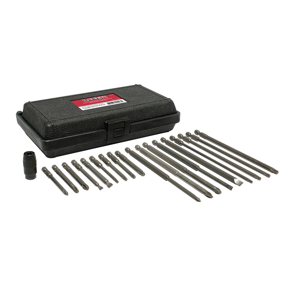 JUEGO DE PUNTAS DE PODER Y ADAPTADOR RAPIDO CUADRO DE 1 4 QUICK RELEASE 19 PIEZAS SKU 61919X
