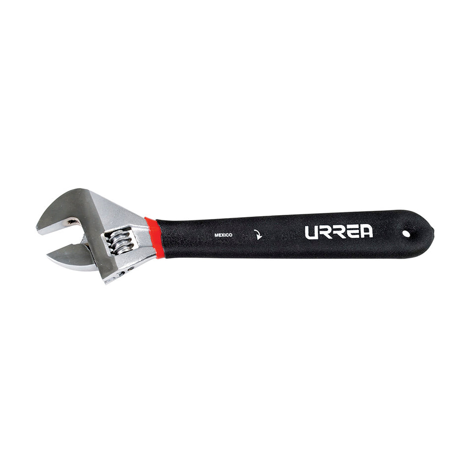 LLAVE AJUSTABLE CROMADA CON MANGO RUBBER GRIP 18 SKU 718G