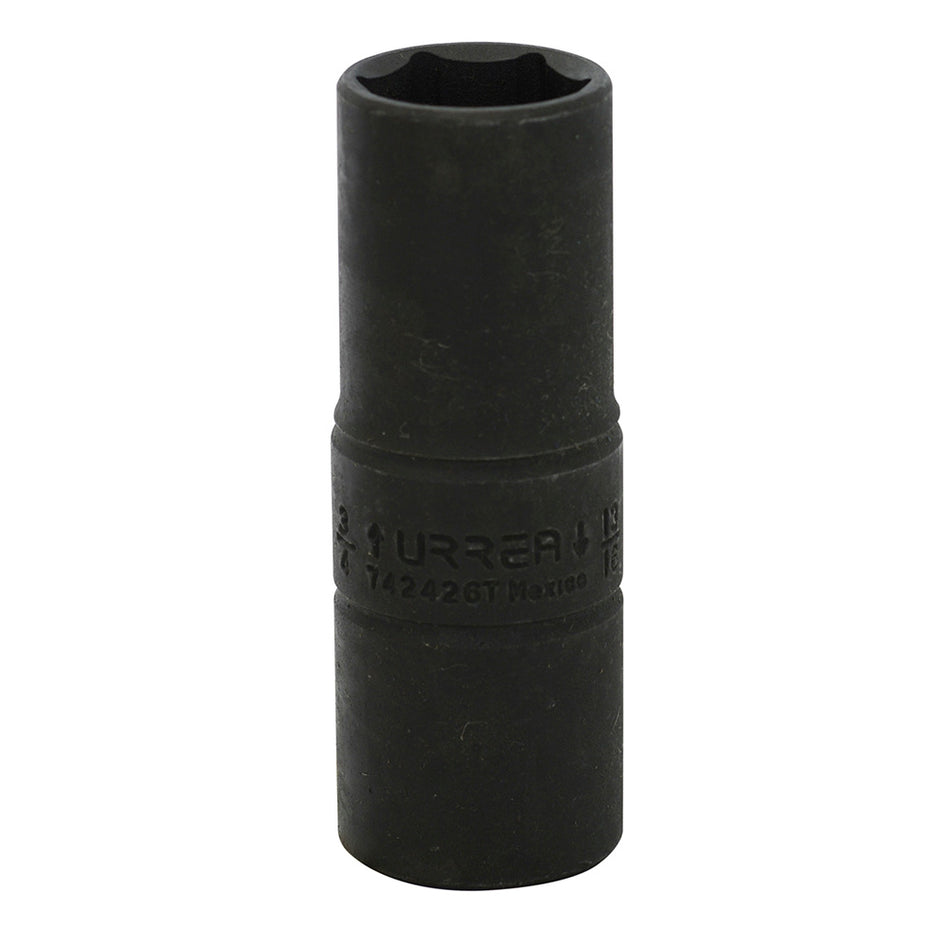 Dado de impacto largo doble boca en pulgadas cuadro de 1/2", 3/4" x 13/16" SKU 742426T