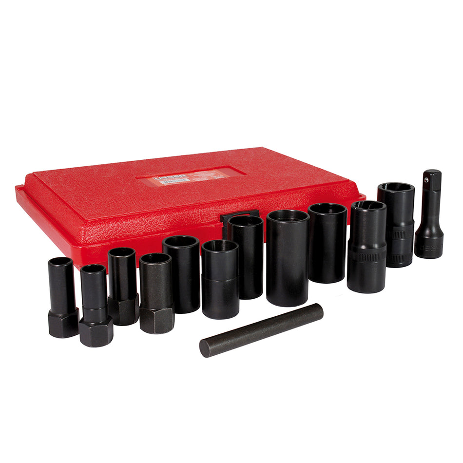 JUEGO DE EXTRACTOR TUERCAS BARRIDAS 3 8 13 PIEZAS SKU 74HLR