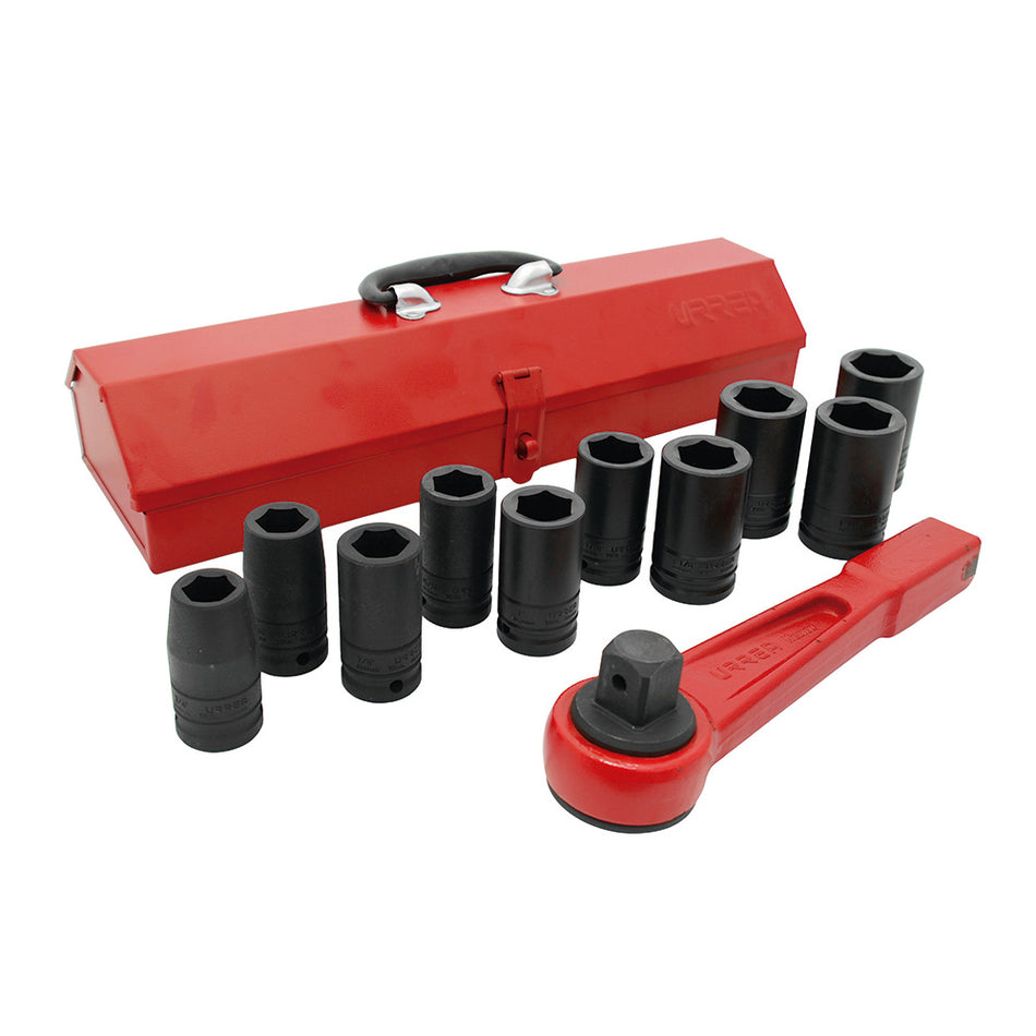 JUEGO DE DADOS LARGOS Y ACCESORIOS DE IMPACTO CUADRO DE 3 4 EN PULGADAS 12 PIEZAS SKU 750012LH