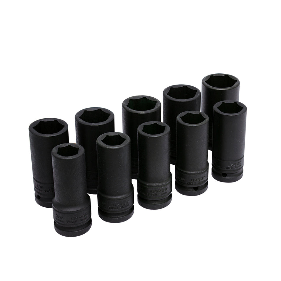 JUEGO DE DADOS LARGOS DE IMPACTO PARED DELGADA CUADRO DE 3 4 EN PULGADAS 10 PIEZAS SKU 7500LD