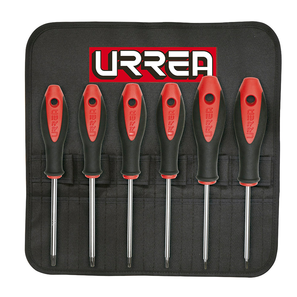 JUEGO DE DESTORNILLADORES CON MANGO BIMATERIAL PUNTA TORX 6 PIEZAS SKU 83W