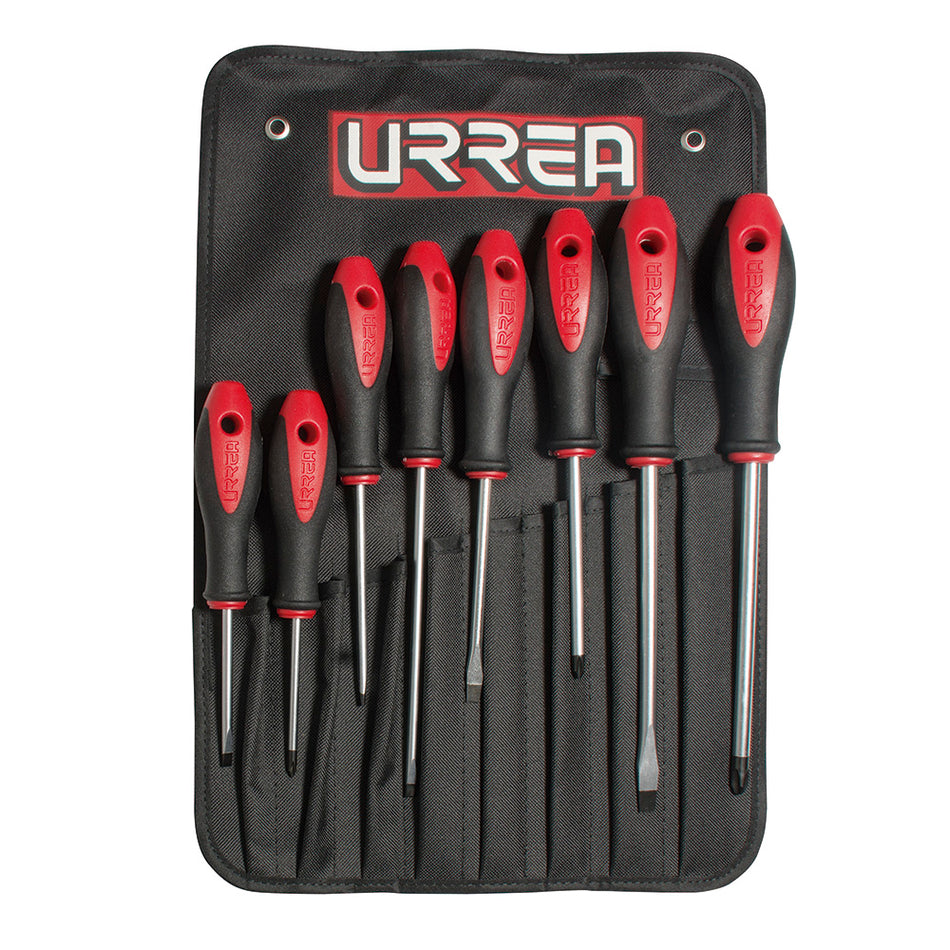 JUEGO DE DESTORNILLADORES CON MANGO BIMATERIAL COMBINADOS 8 PIEZAS SKU 8600D